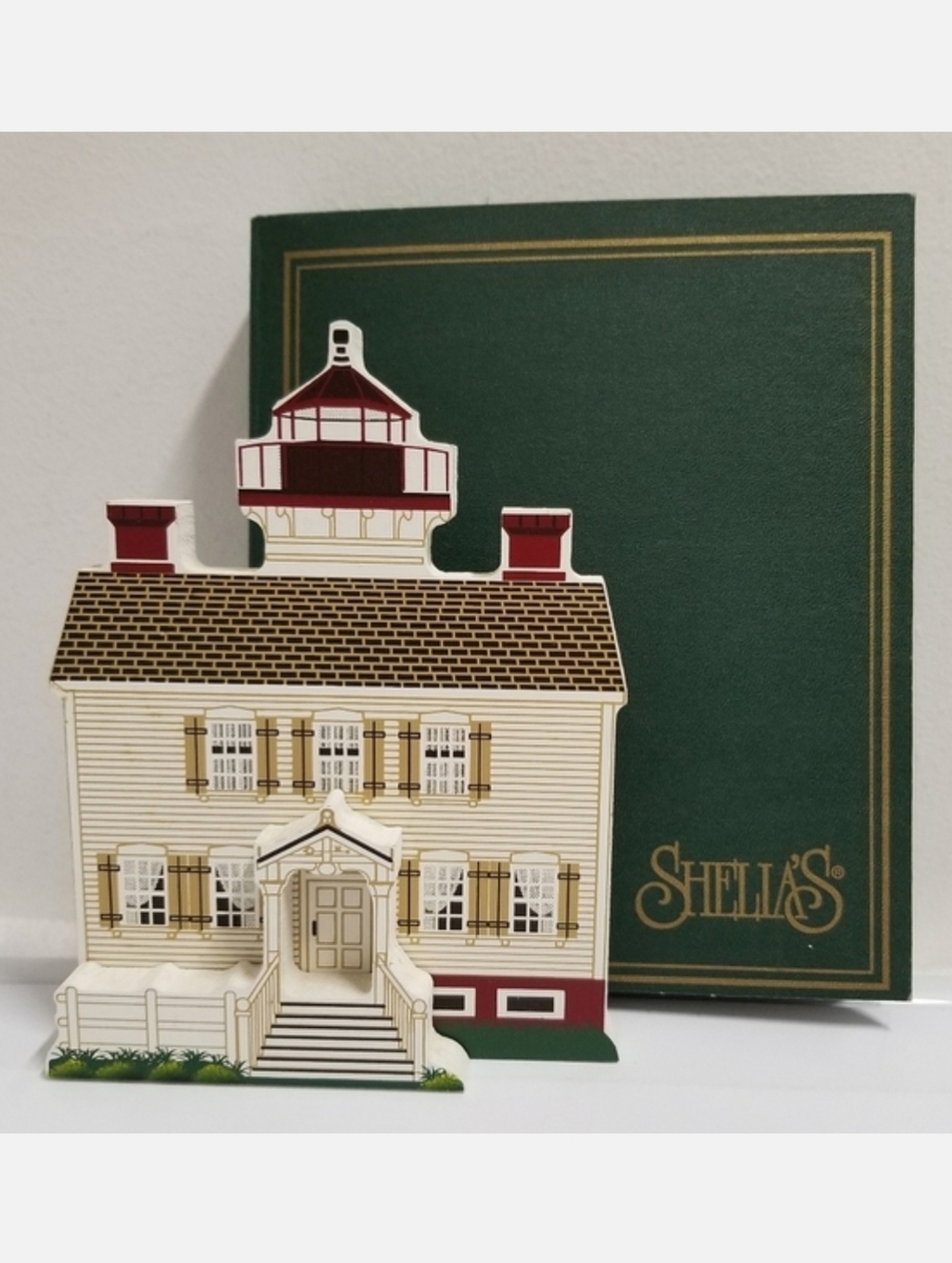Shelia's Vintage 95' Shelf Sitter Plaque Yaquina Bay Light, Newport, Oregon